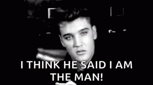 Elvis Presley Smiling Saying I Am The Man GIF