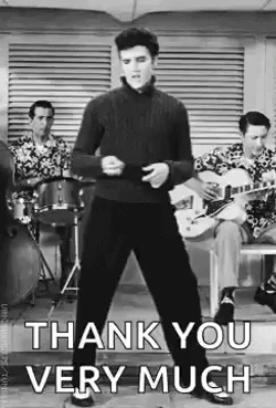 Elvis Presley Thank You Very Much GIF