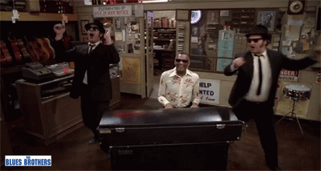 Elwood And Jake Blues Brothers Dancing GIF
