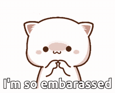 Embarrassed Cartoon Cat GIF