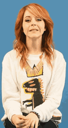Embarrassed Lindsey Stirling Hiding Hickey Bruise GIF
