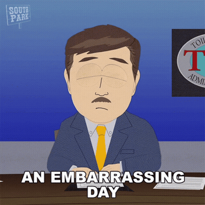 Embarrassing Day Cartoon GIF