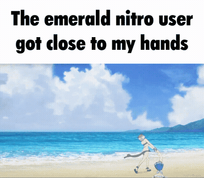 Emerald Nitro User Near Hands On Beach GIF