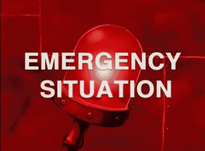 Emergency Situation Sign With Red Light GIF