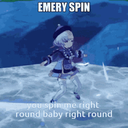 Emery Spin Me Right Round Baby Genshin Impact  GIF