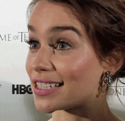 Emilia Clarke Cool Eyebrows  GIF