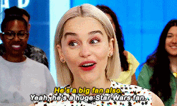 Emilia Clarke Reveals Star Wars Huge Fan GIF