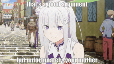 Emilia From Re:Zero Good Argument Unfortunate GIF
