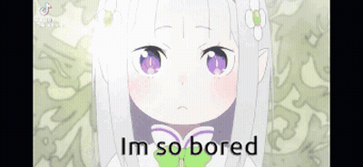 Emilia From Re Zero Looking Bored GIF