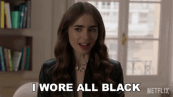 Emily Cooper All Black Fashion GIF
