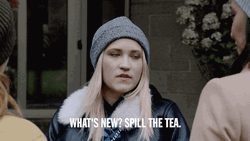 Emily Osment Asked Whats New So Spill The Tea GIF