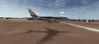 Emirates Airplane Taking Off GIF