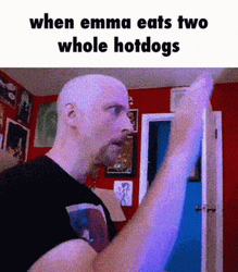 Emma Eats Two Whole Hotdogs GIF