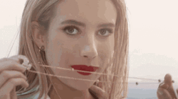 Emma Roberts Biting Necklace  GIF
