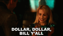 Emma Roberts Dancing Dollar Bill GIF