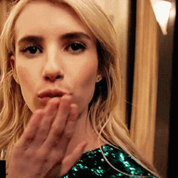 Emma Roberts Flying Kiss  GIF