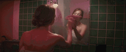 Emma Stone Bathroom Mirror Reflection GIF