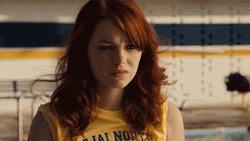 Emma Stone Dismayed Shaking Head GIF