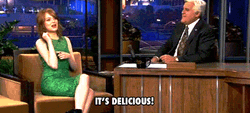 Emma Stone Explaining It Is Delicious GIF