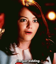 Emma Stone Laugh And Just Kidding GIF