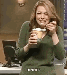 Emma Stone Sadness Dining Alone GIF