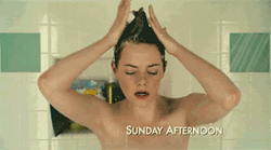 Emma Stone Sunday Afternoon Shower GIF