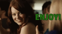 Emma Stone Thumbs Up Enjoy GIF