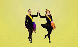 Emma Watkins Executing Irish Jig With A Partner GIF