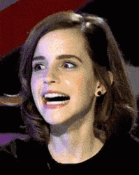 Emma Watson Nervously Smiling