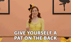 Emma Wickens Give Yourself A Pat On The Back GIF