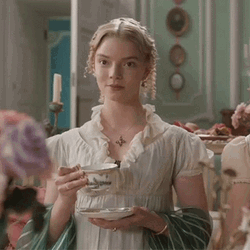 Emma Woodhouse Drinking Tea Anya GIF