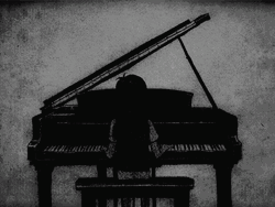 Emo Girl Playing Piano GIF