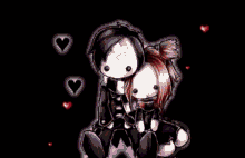 Emo Love Couple Hearts GIF