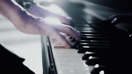 Emo Man Playing Piano GIF