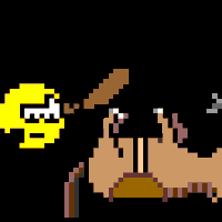 Emoji Beating A Dead Horse While Jumping GIF