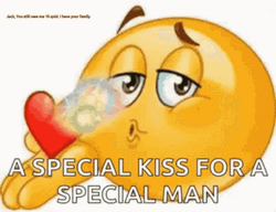 Emoji Blowing Kisses For Special Man GIF