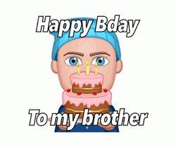 Emoji Happy Birthday Brother Funny Cake GIF