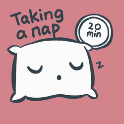 Emoji Pillow Taking A Nap GIF