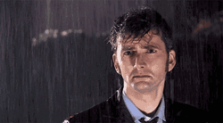 Emotional David Tennant Raining GIF