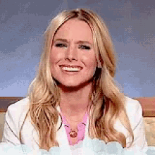 Emotional Kristen Bell Crying And Laughing GIF