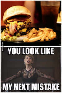 Emotional Message Taylor Swift Burger GIF