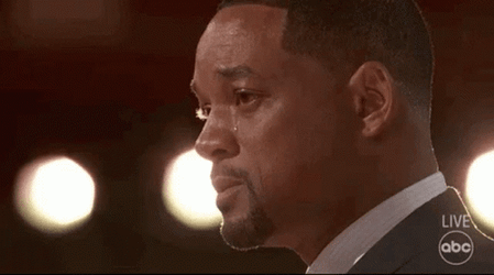 Emotional Will Smith At Oscars GIF