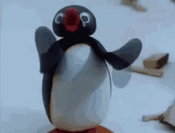 Emotionaly Running Noot Noot Meme GIF