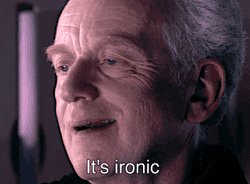 Emperor Palpatine Star Wars It's Ironic Sarcastic GIF