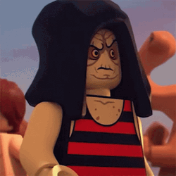 Emperor Palpatine Star Wars Lego Shocked Raise Hand GIF