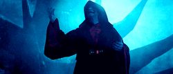Emperor Palpatine Star Wars Looking Up Raise Hands GIF