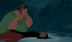Emperor's New Groove Pacha Touches Llama's Mouth GIF