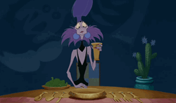 Emperor's New Groove Yzma Throwing Water GIF