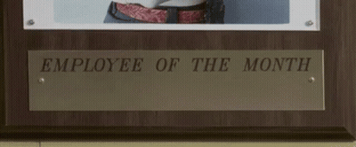 Employee Of The Month Plaque With Man GIF