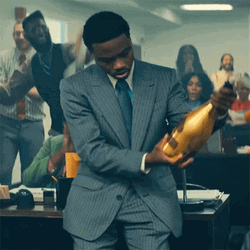 Employees Popping Champagne GIF